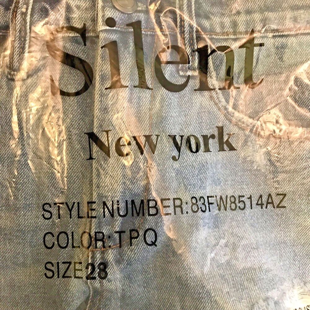 Silent New York Women's 28 High Rise Distressed Denim Shorts Medium Indigo Wash